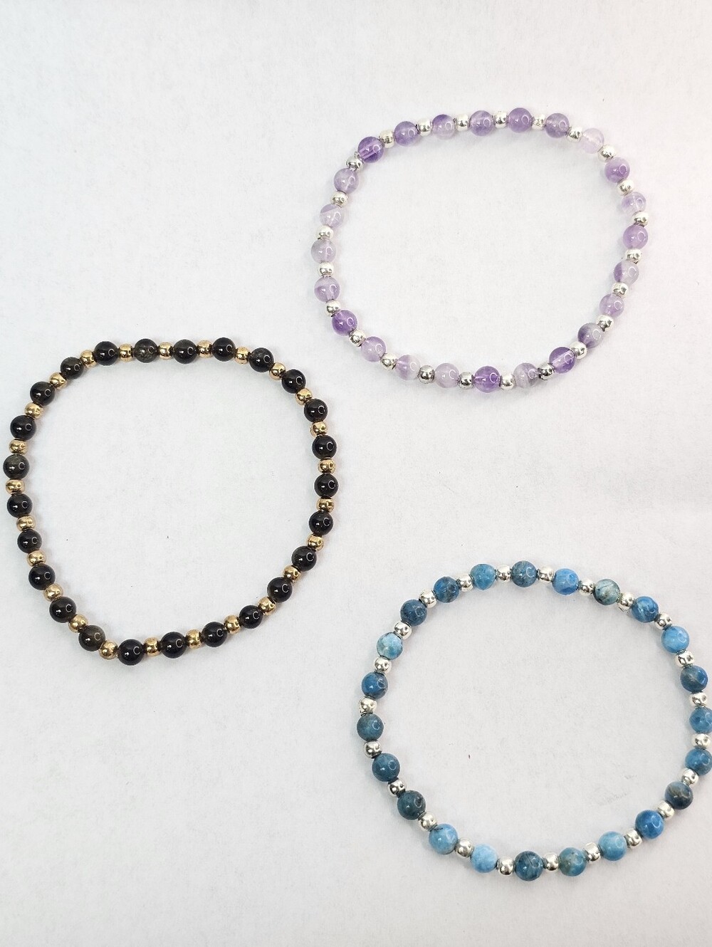 4mm Natural Gemstone Beaded Bracelets